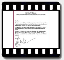 Robin Williams autographs