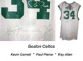 Kevin Garnett, Paul Pierce & Ray Allen ORIGINAL Signed Jersey